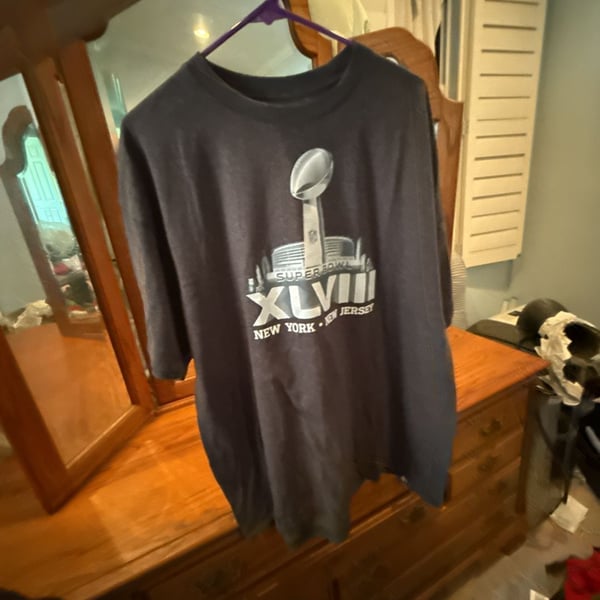 NFL Team Apparel Super Bowl XLVIII New York New Jersey Navy Blue T-Shirt