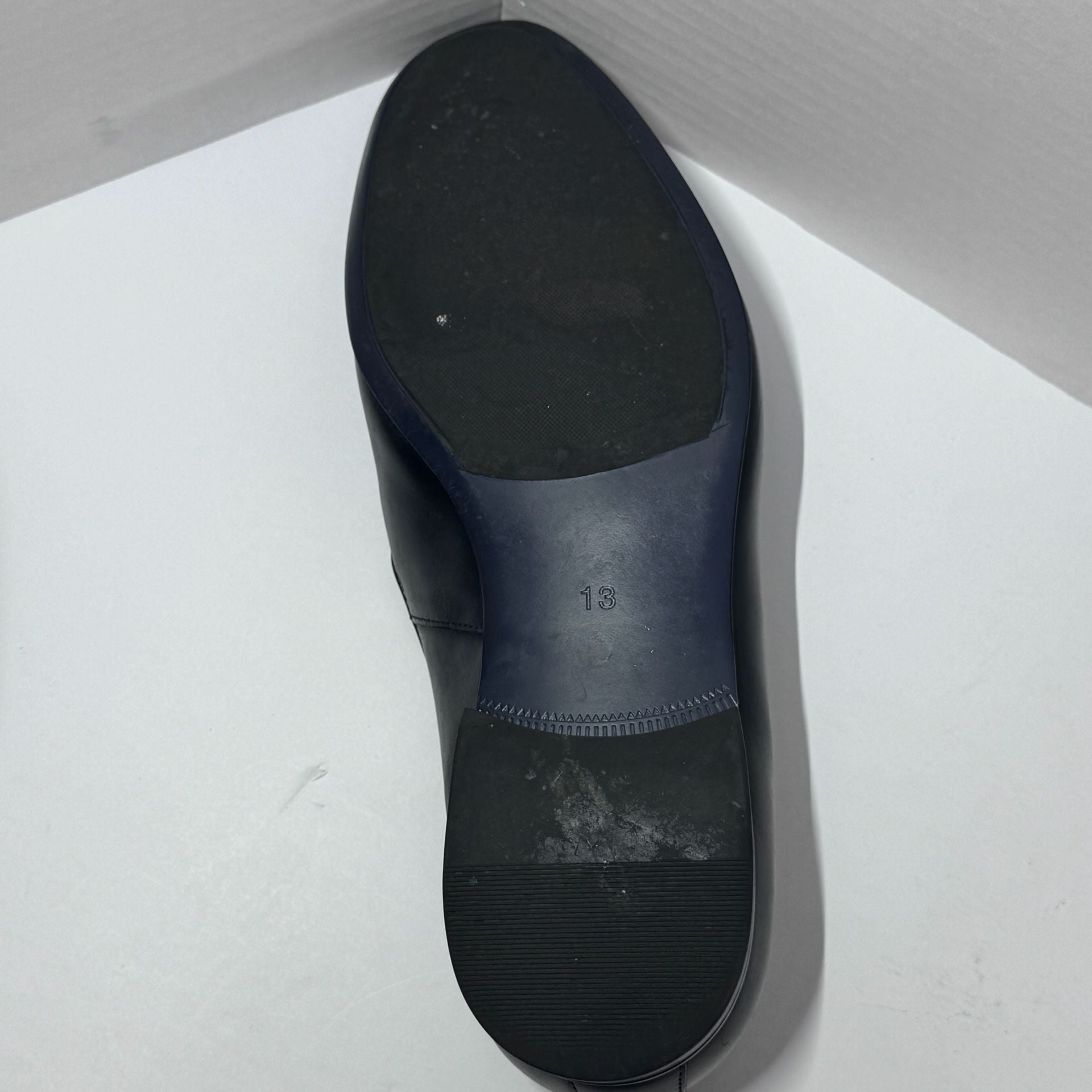 GIFENNSE Handmade Black Leather Croc-Embossed Loafers Size 13 7