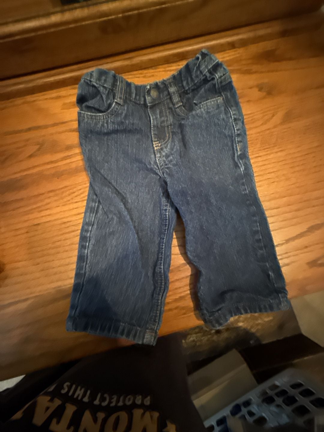 Nautica Baby Boys Elastic Waist Denim Jeans 12M 2