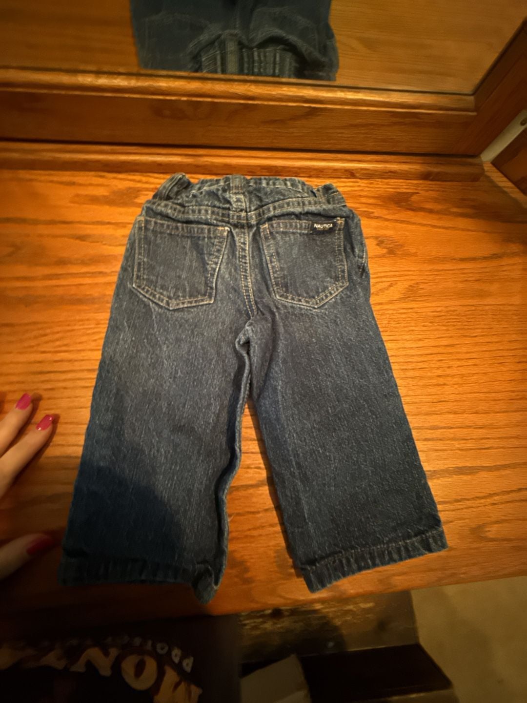 Nautica Baby Boys Elastic Waist Denim Jeans 12M 5