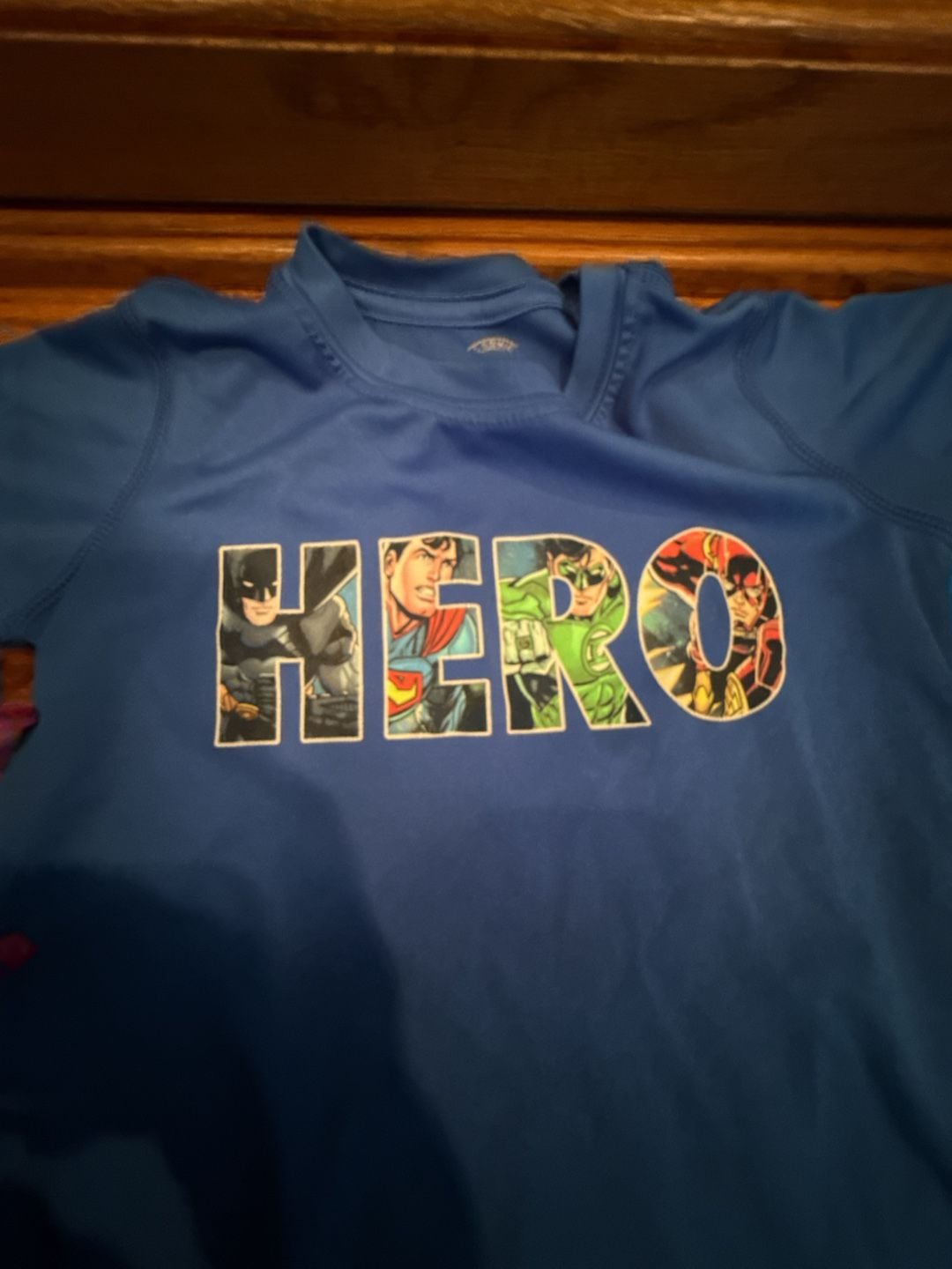 DC Comics Justice League 'HERO' Graphic Blue Performance T-Shirt 4