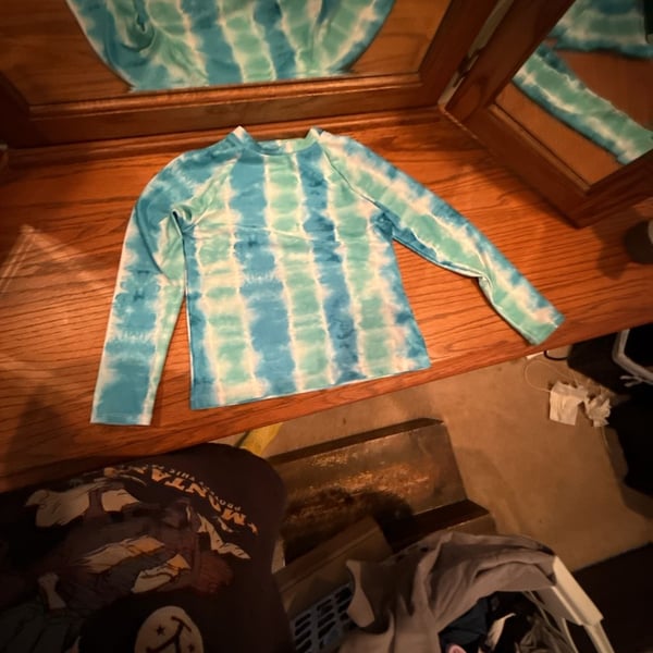 DSG Girls Swim Rash Guard Long Sleeve Top Spring Tie Dye DSG8114PRTZ New