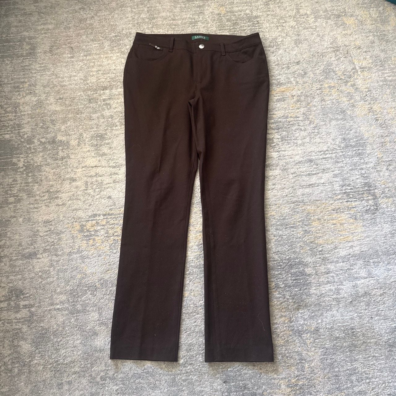 Lauren Ralph Lauren 6P Brown Stretch Pants Minimal Wear 2