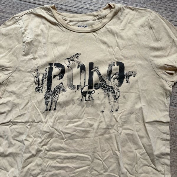 Polo Ralph Lauren Safari Jungle Animals Logo Graphic T-Shirt