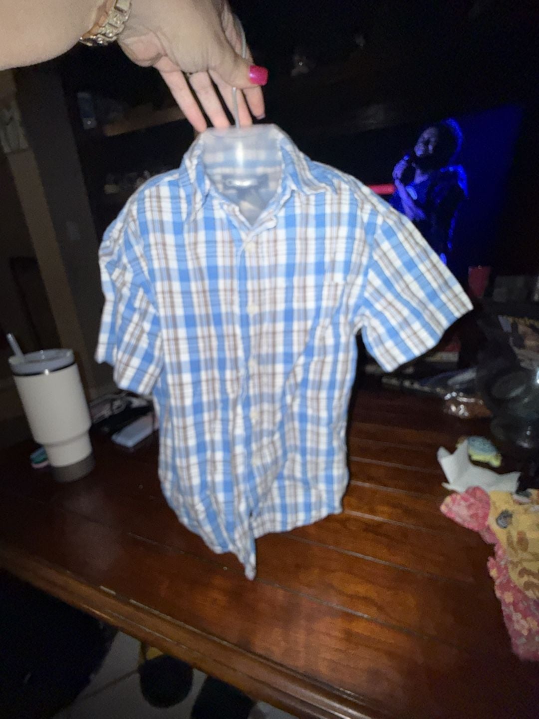 Cherokee brand short sleeve button down Size small... 2