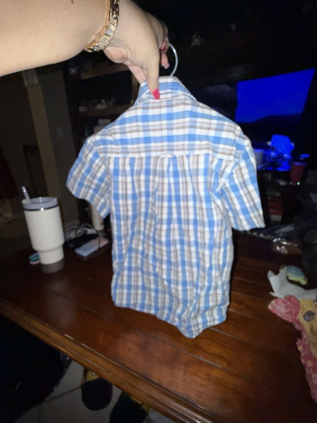 Cherokee brand short sleeve button down Size small... 5