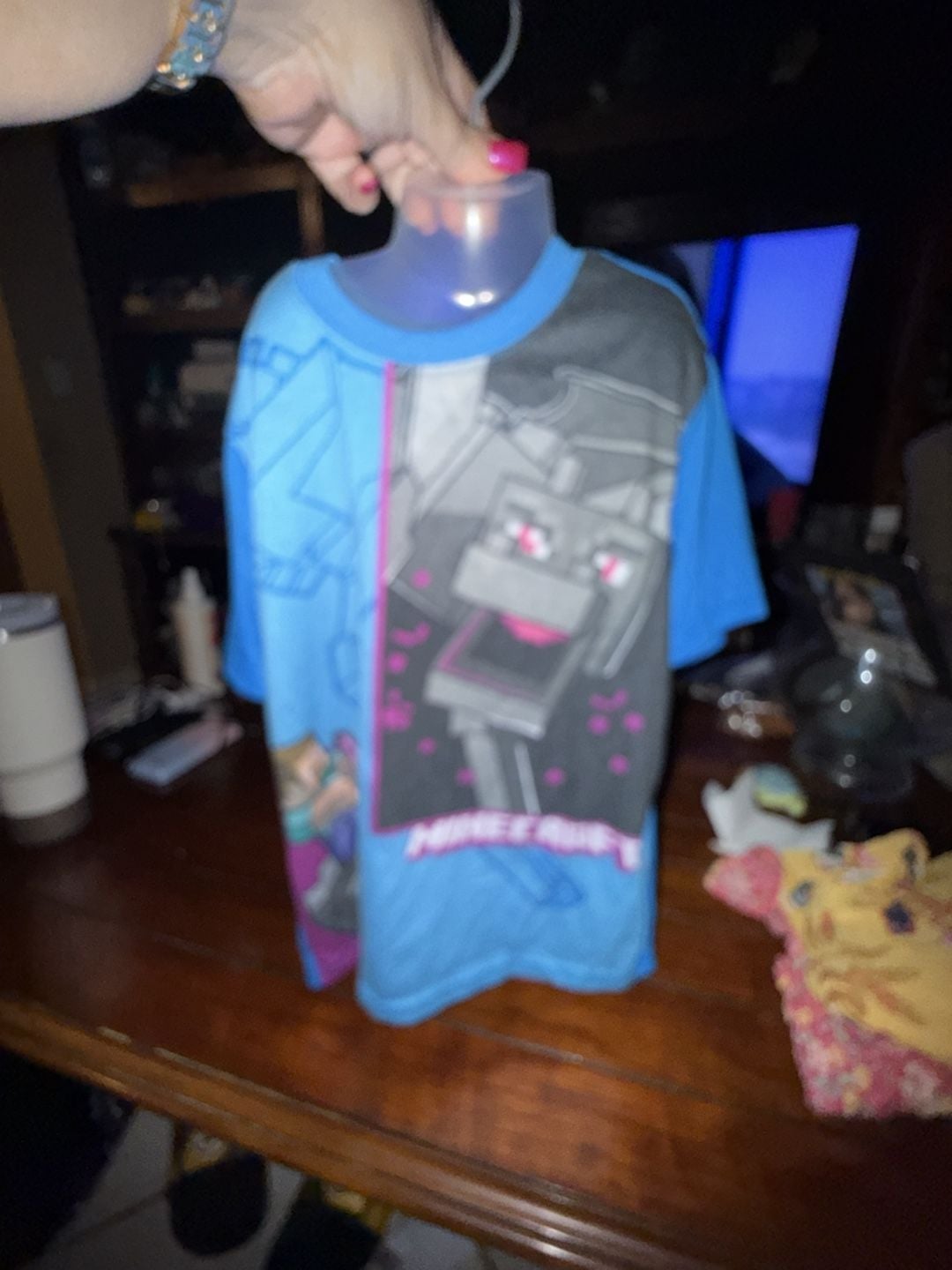 Minecraft Boys Short Sleeve Sleepwear Pajama Shorts Size 4-5 1