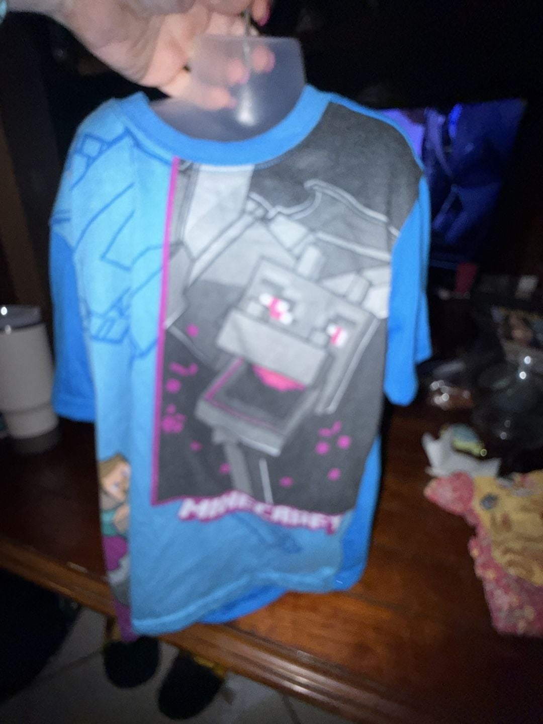 Minecraft Boys Short Sleeve Sleepwear Pajama Shorts Size 4-5 3