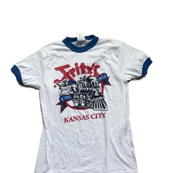 Augusta Sportswear Fritz's Railroad Restaurant Kansas City Youth Ringer T-Shirt