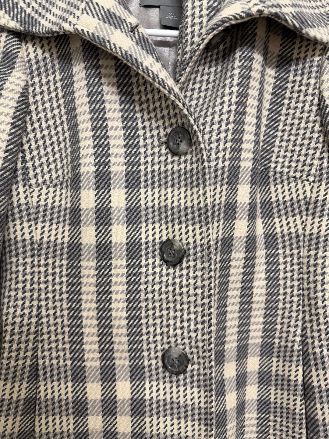 Ann Taylor Petites Plaid Wool Blend Single-Breasted Pea Coat 4