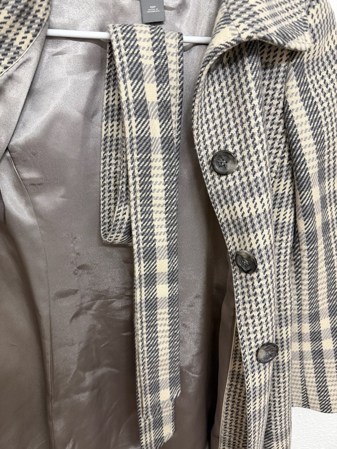 Ann Taylor Petites Plaid Wool Blend Single-Breasted Pea Coat 5