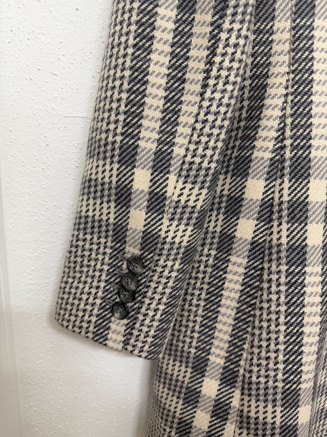 Ann Taylor Petites Plaid Wool Blend Single-Breasted Pea Coat 6