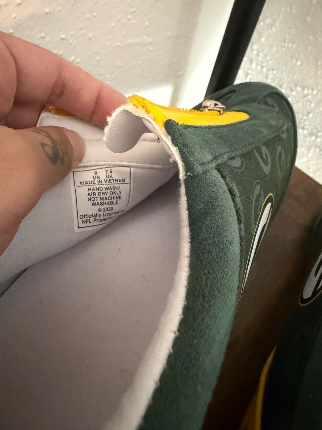 The Bradford Exchange Green Bay Packers Women's Zippered Suede & Canvas Sneakers 5