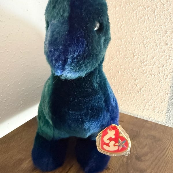 Ty Beanie Buddy Bronty the Brontosaurus Dinosaur 1999 Retired