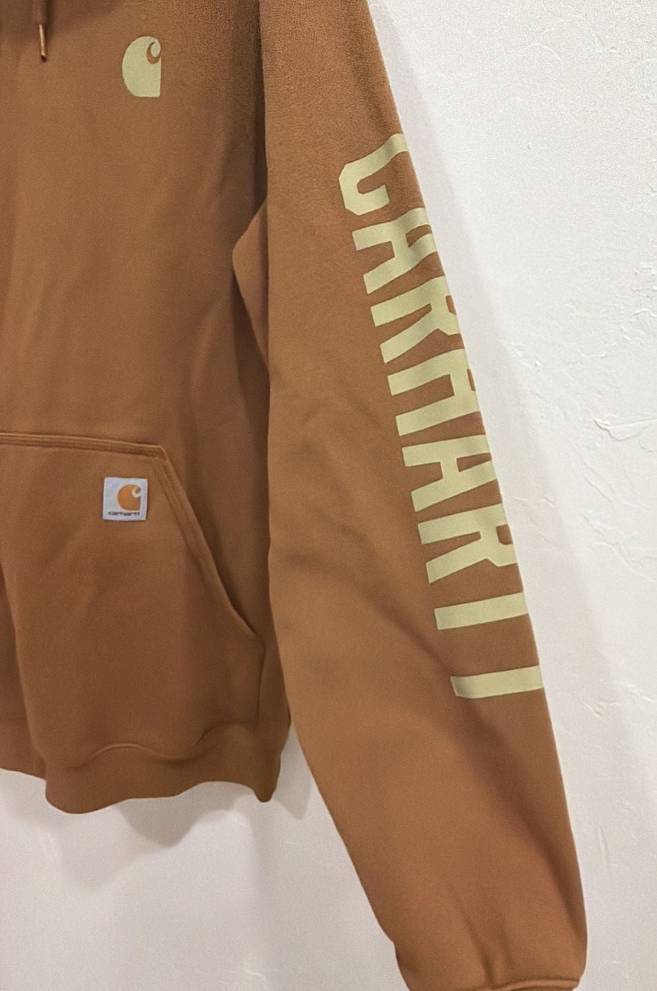 Carhartt Rain Defender Loose Fit Midweight Logo Graphic Hoodie 105940 BRN 3