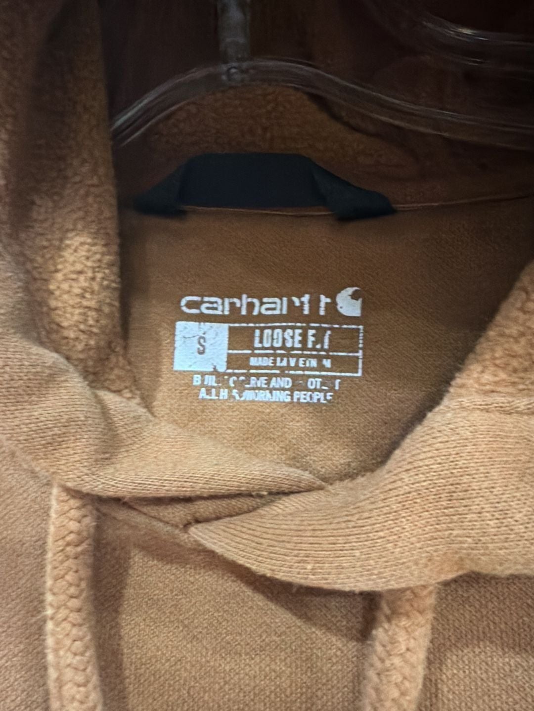 Carhartt Rain Defender Loose Fit Midweight Logo Graphic Hoodie 105940 BRN 4