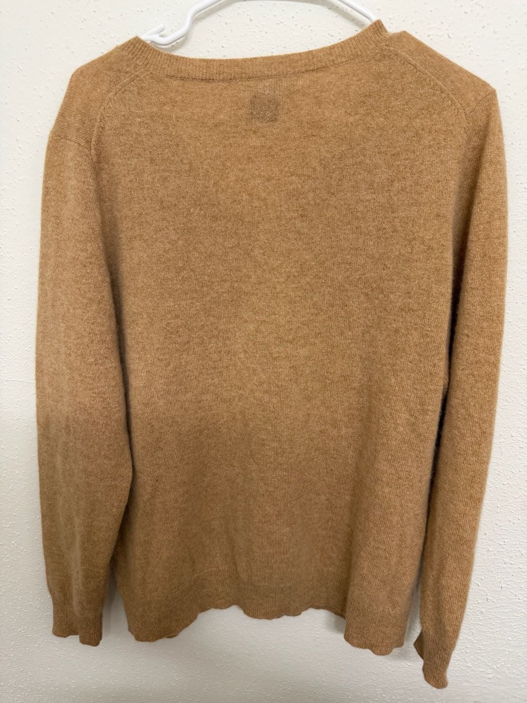Lord & Taylor 100% Cashmere V-Neck Sweater in Camel 3