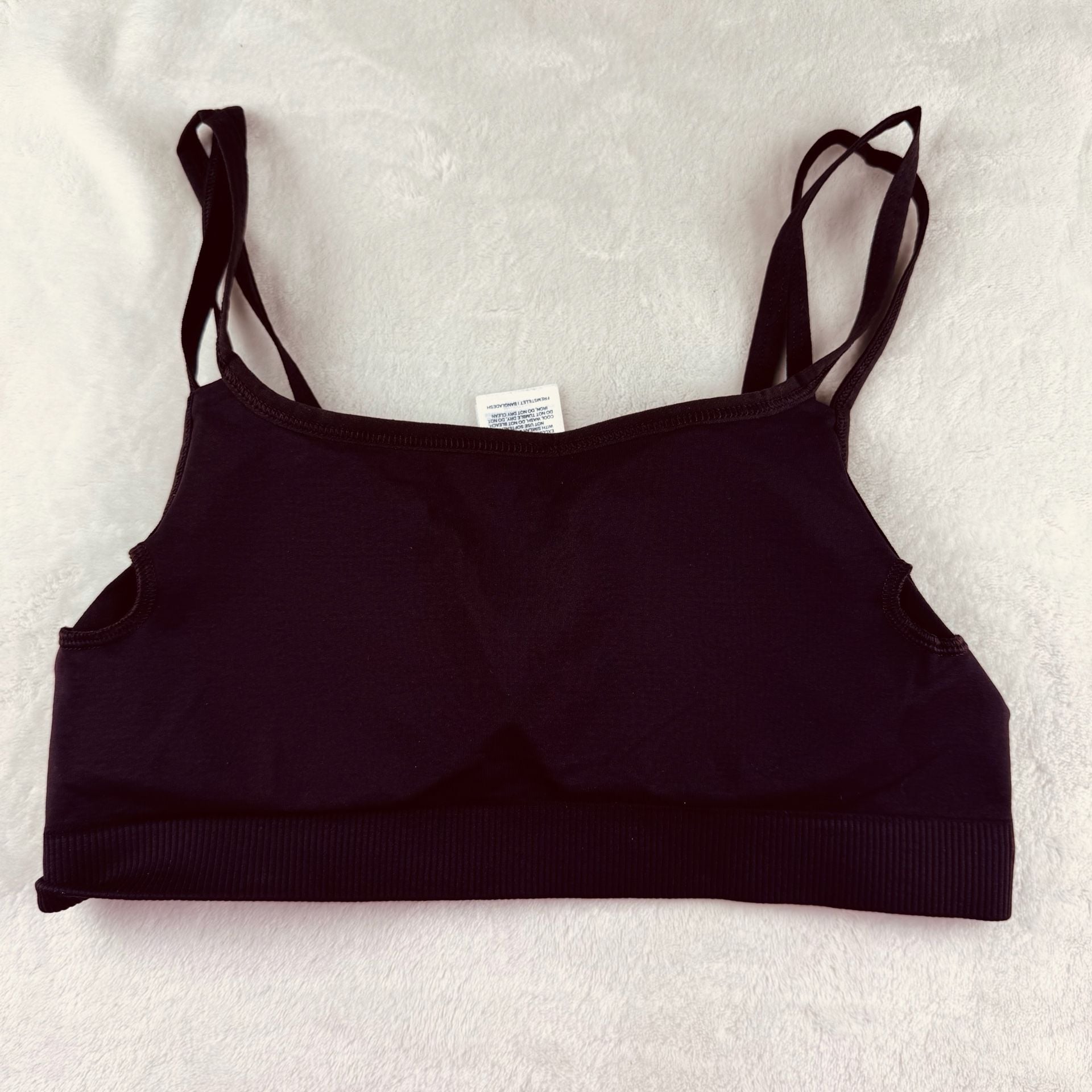 GYMSHARK Seamless Double-Straps Stretch-Woven Sports Bra brown medium 5