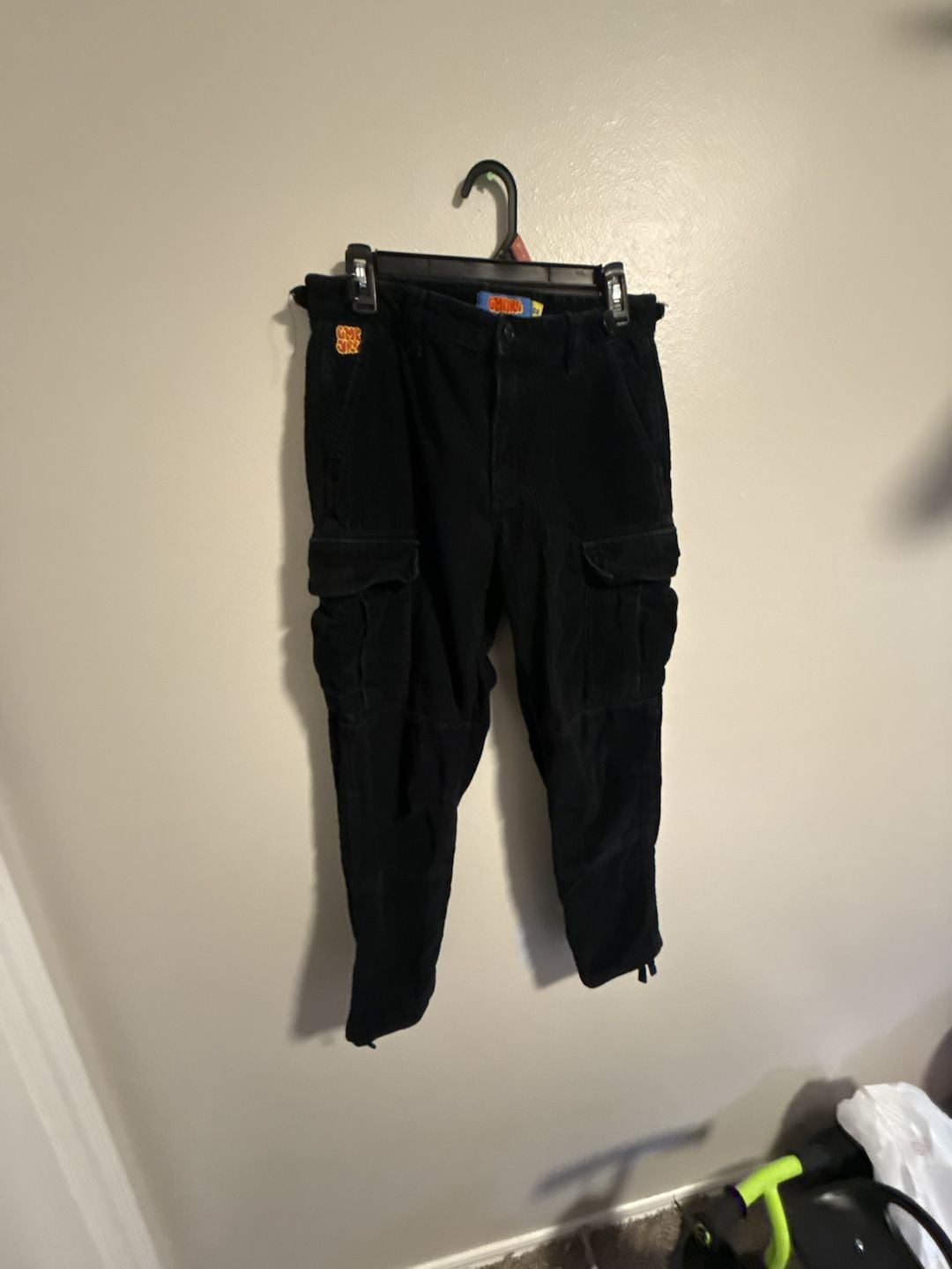 Empyre Black Corduroy Loose Fit Cargo Pants 2