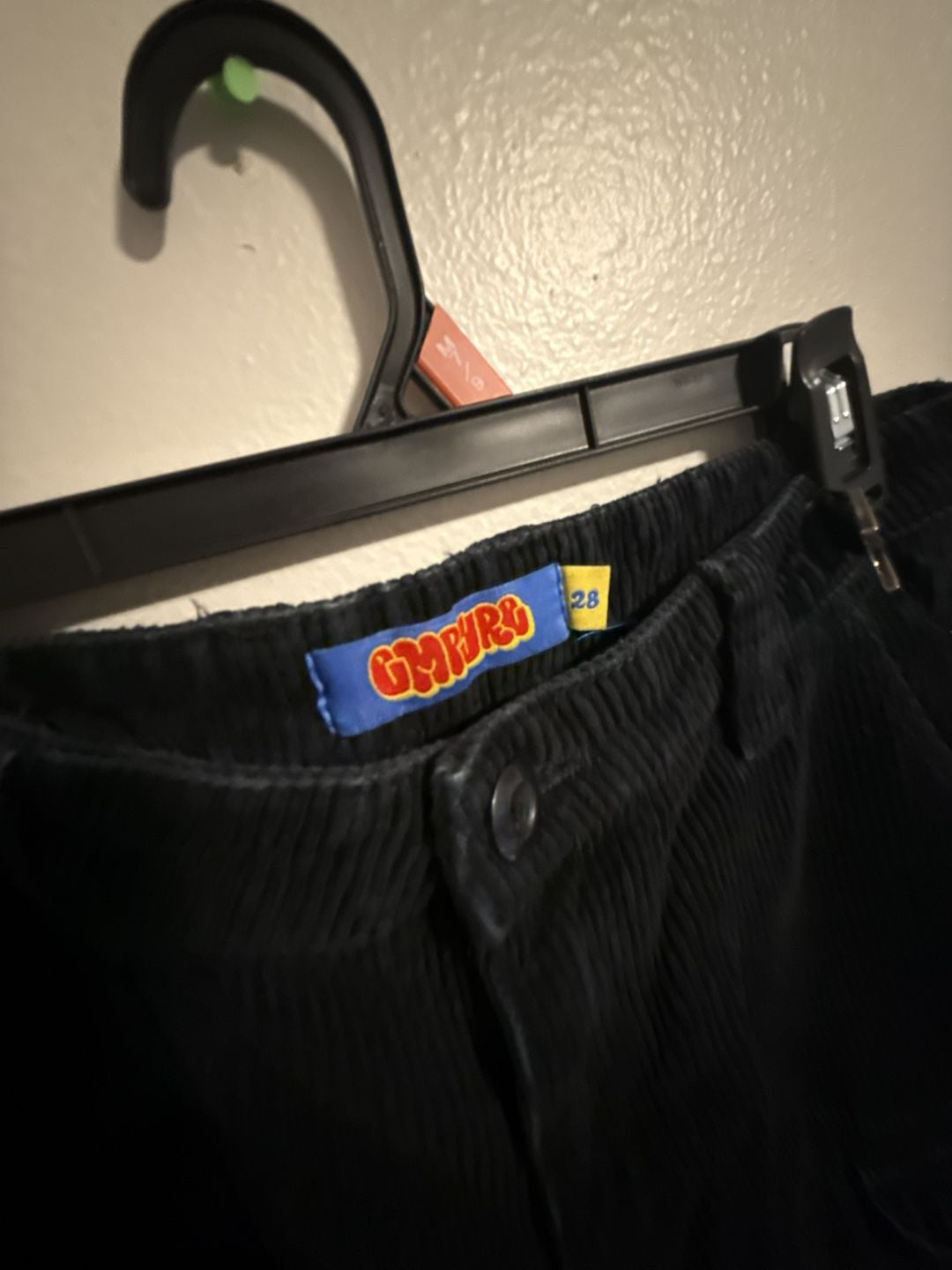 Empyre Black Corduroy Loose Fit Cargo Pants 4