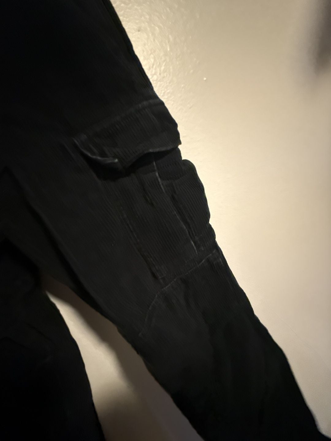 Empyre Black Corduroy Loose Fit Cargo Pants 5