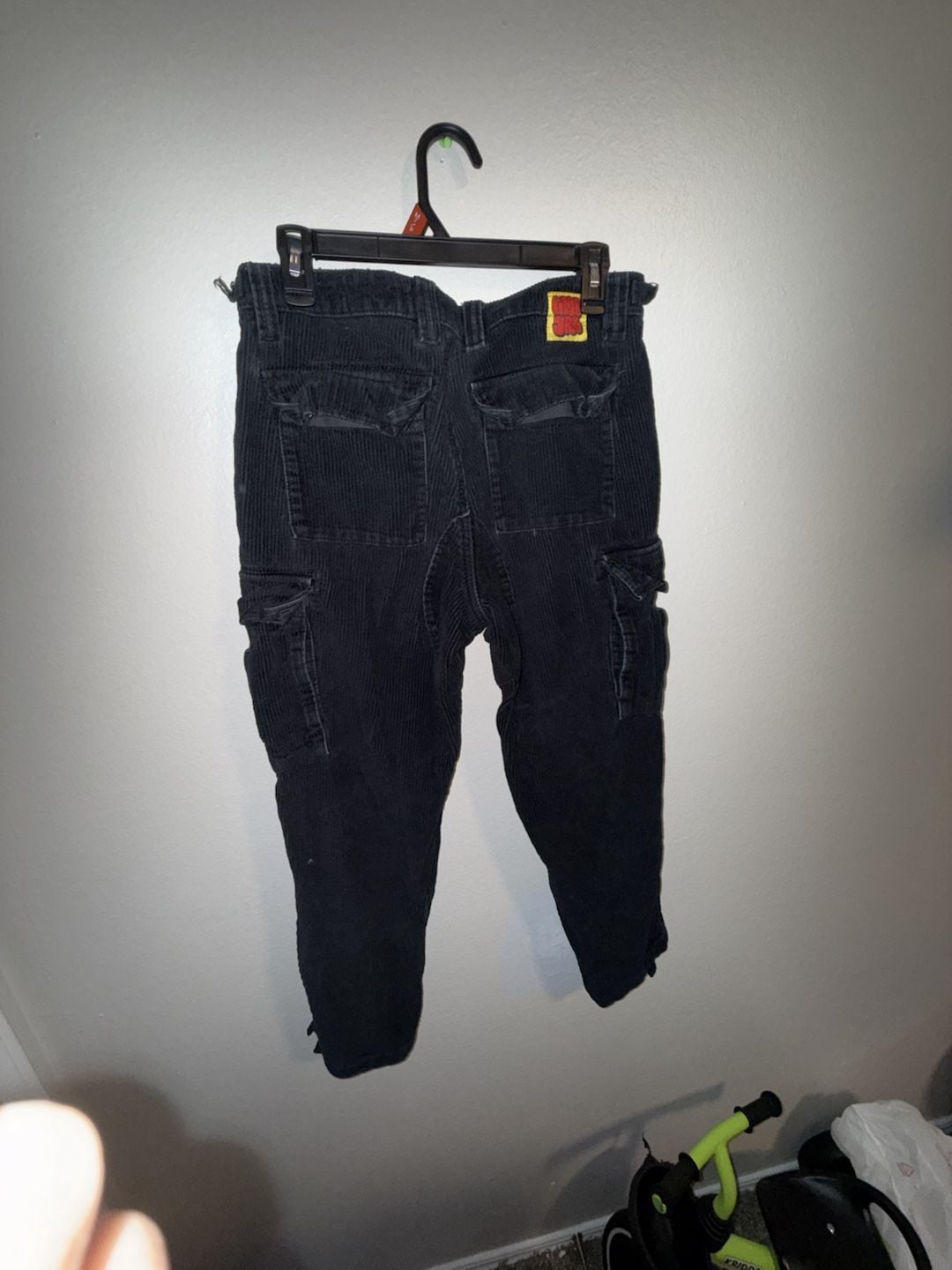 Empyre Black Corduroy Loose Fit Cargo Pants 7