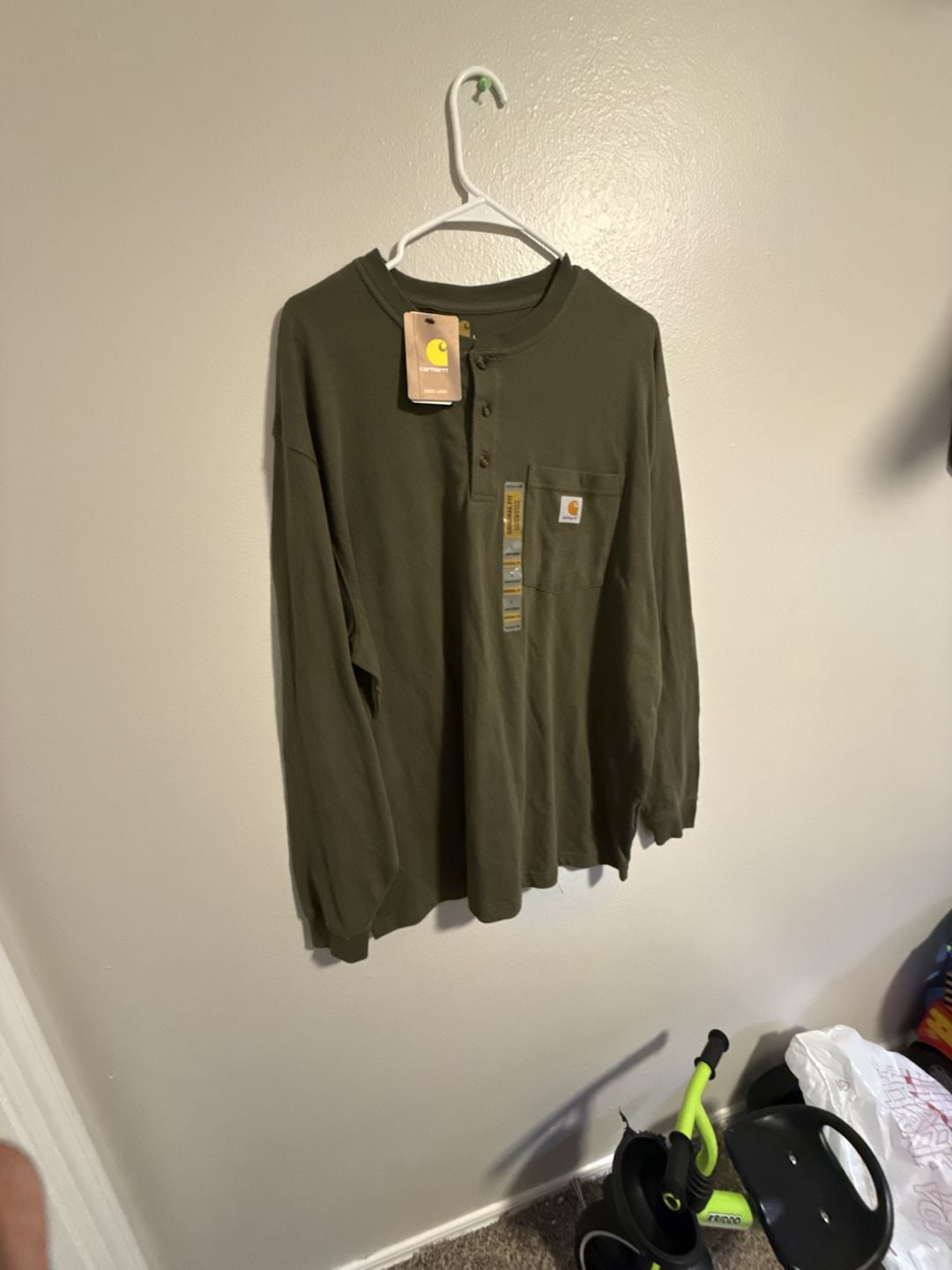 Carhartt K128 Workwear Pocket Long-Sleeve Henley T-Shirt Original Fit 2