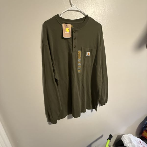 Carhartt K128 Workwear Pocket Long-Sleeve Henley T-Shirt Original Fit
