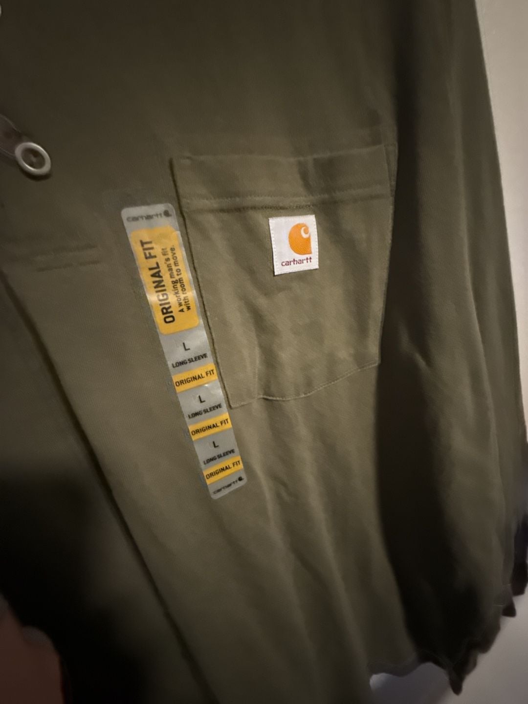 Carhartt K128 Workwear Pocket Long-Sleeve Henley T-Shirt Original Fit 3