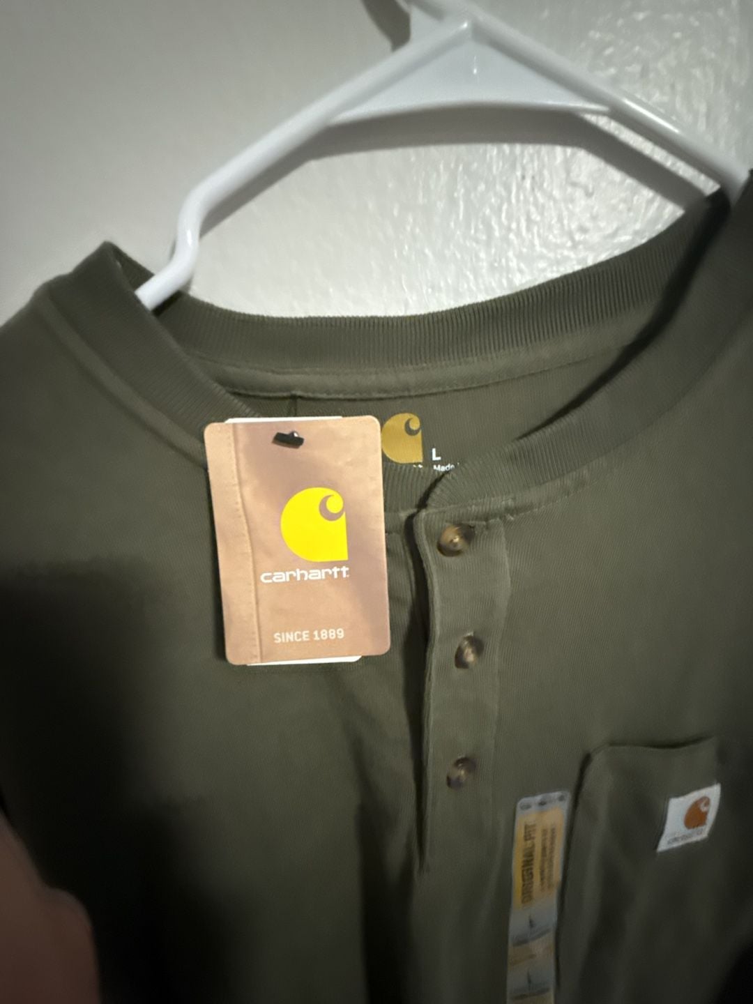 Carhartt K128 Workwear Pocket Long-Sleeve Henley T-Shirt Original Fit 4