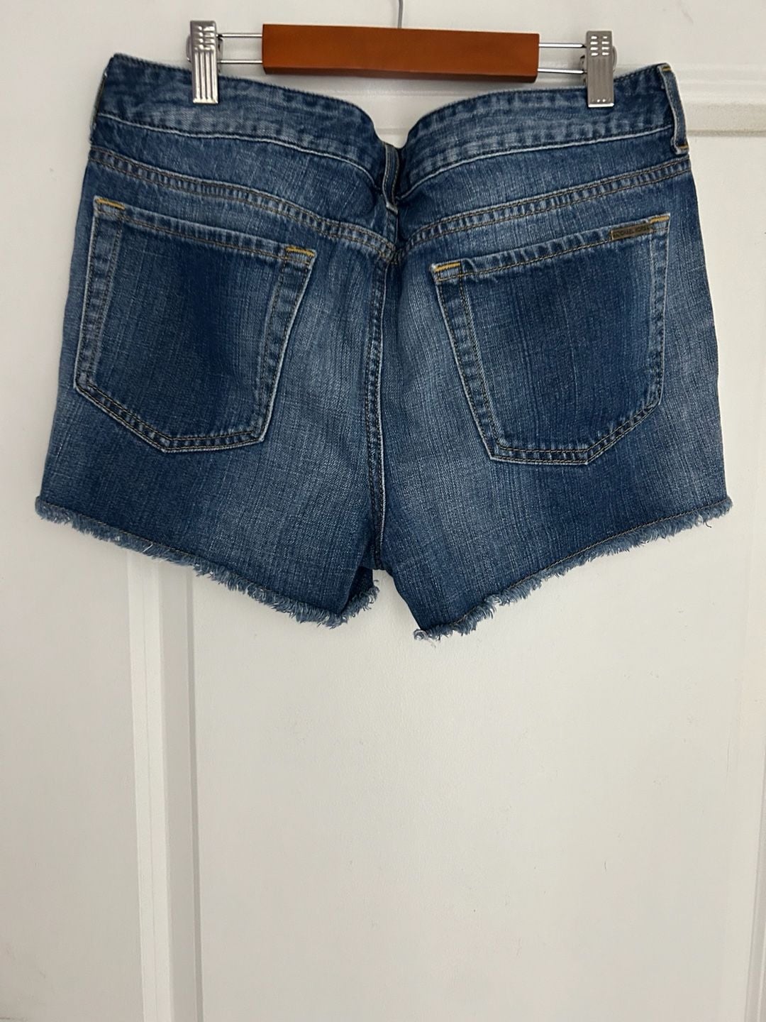 Michael Kors Denim Shorts Womens 8 Blue Cut-Off Frayed Hem Medium Wash Cotton 3