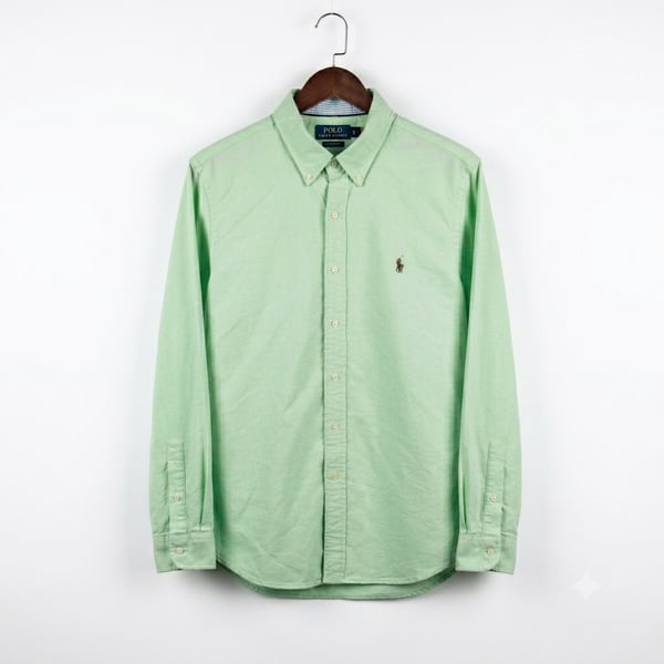 Polo Ralph Lauren Iconic Oxford Button-Down Shirt Mint Green Slim Fit Mint Green