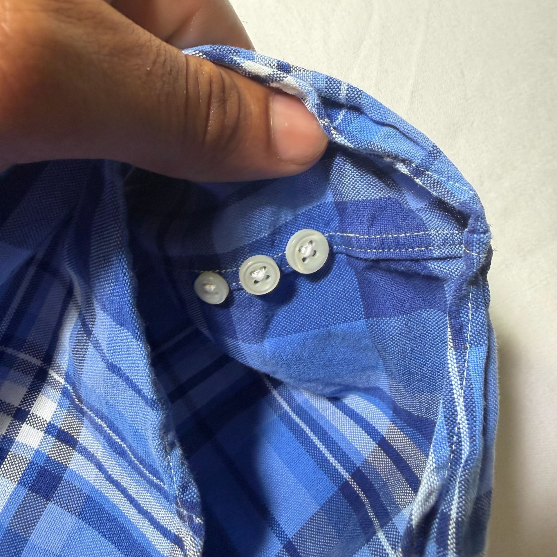 Polo Ralph Lauren Blue Plaid Cotton Oxford Button-Down Shirt 7