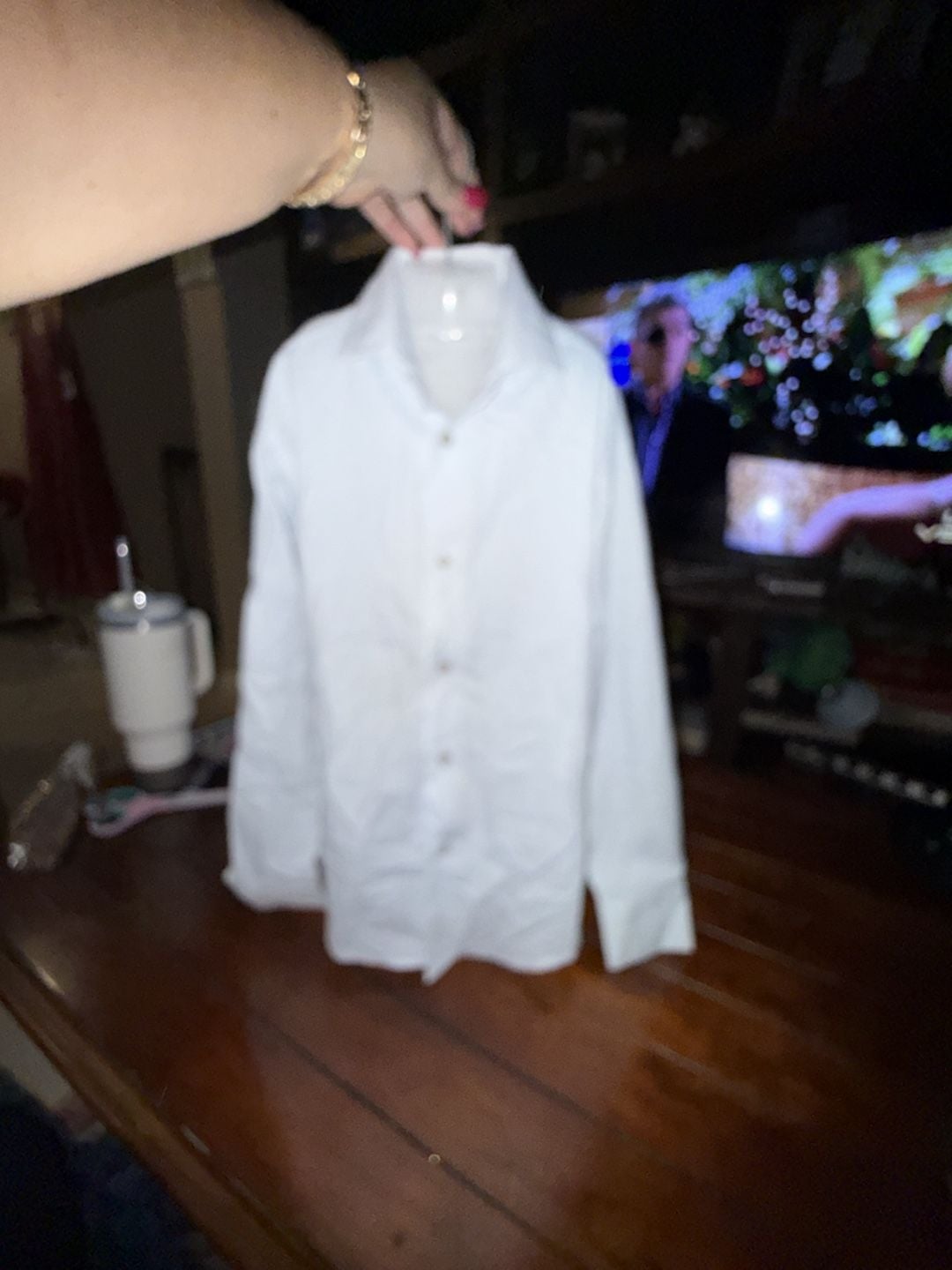 Calvin Klein White Mesh Pleated A Line Skirt Size 6, 2