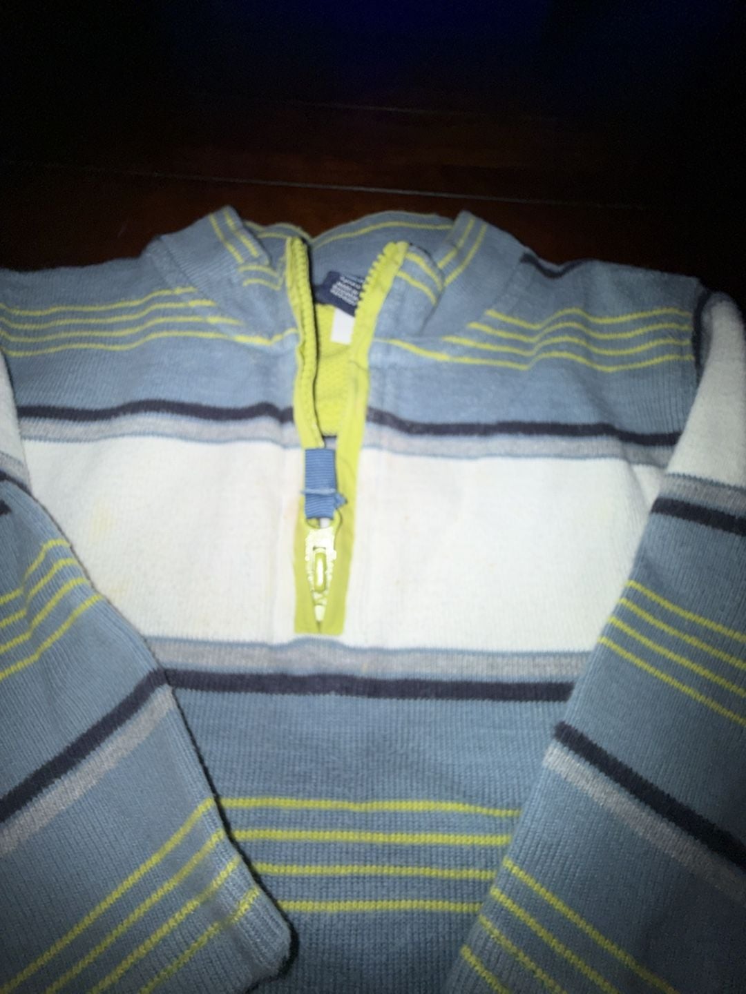 Shirt Fleece Striped Size 4T Boys Green Blue Black Long Sleeve Place 5