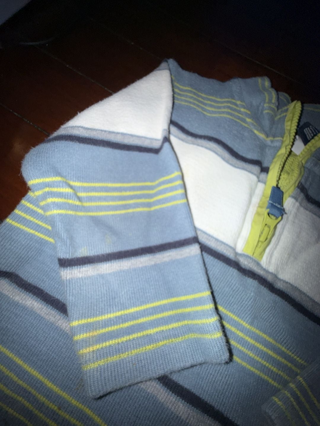 Shirt Fleece Striped Size 4T Boys Green Blue Black Long Sleeve Place 6