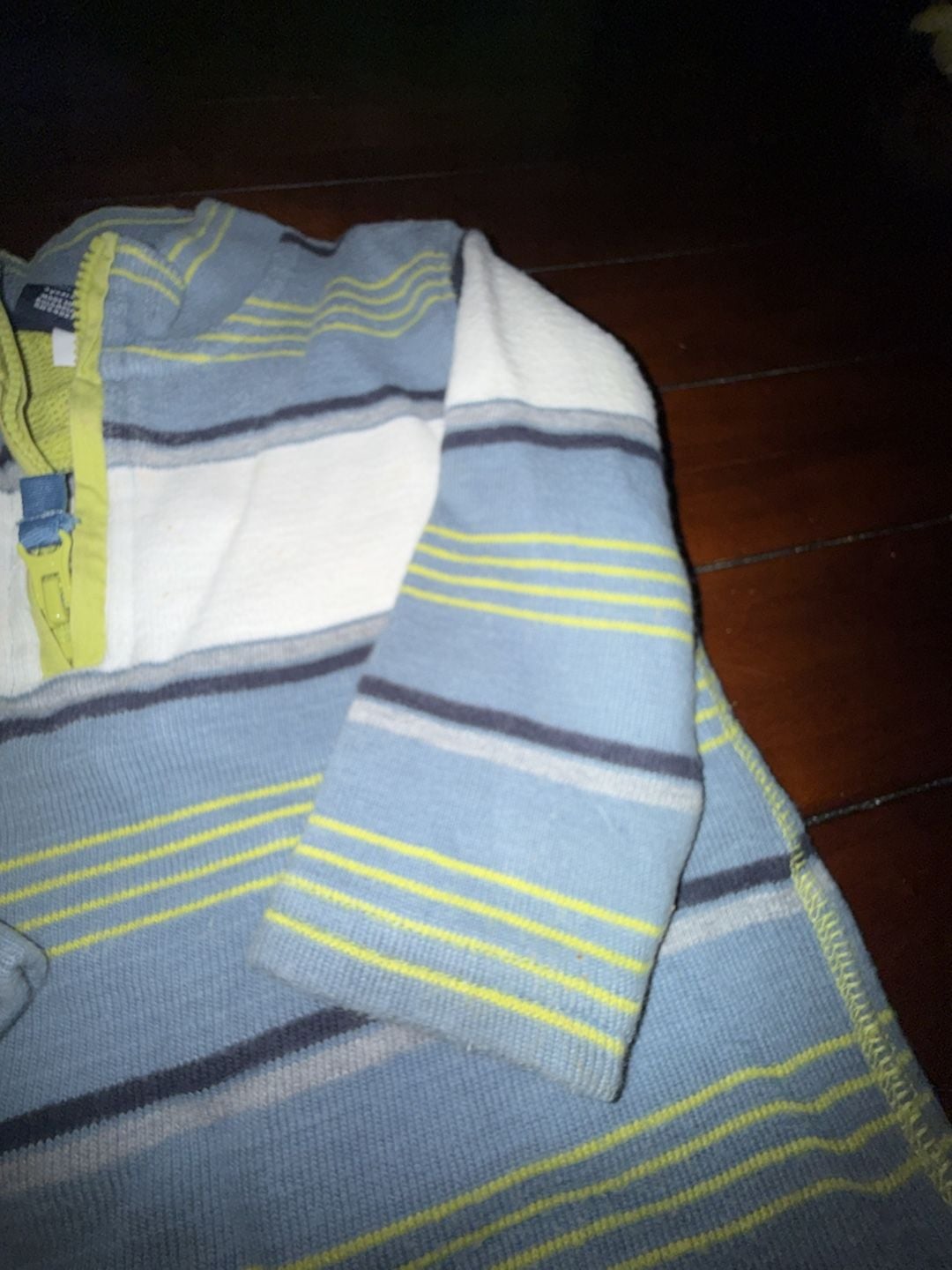 Shirt Fleece Striped Size 4T Boys Green Blue Black Long Sleeve Place 7