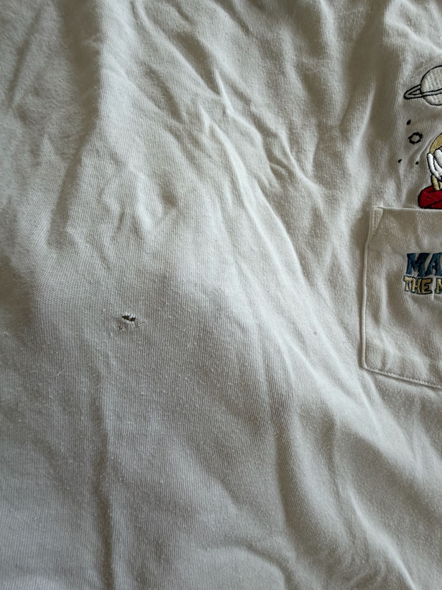Vintage 1999 Warner Bros Marvin the Martian Embroidered Pocket T-Shirt 7