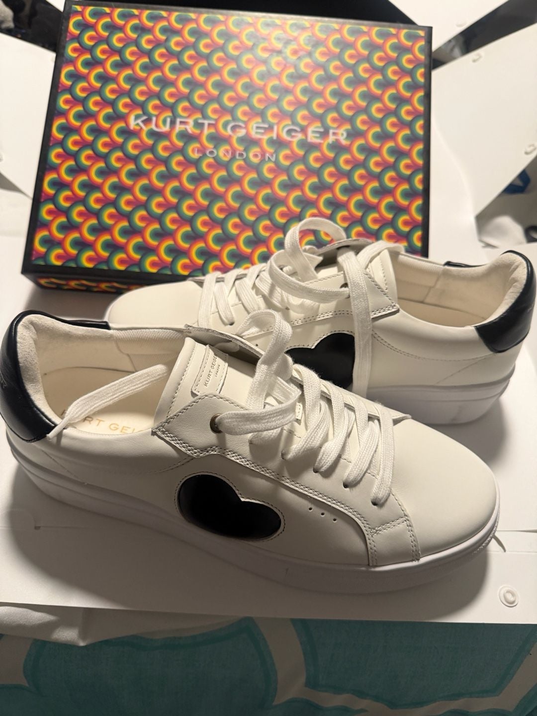 Lana Heart Black Heart Sneaker by Kurt Geiger, London  18