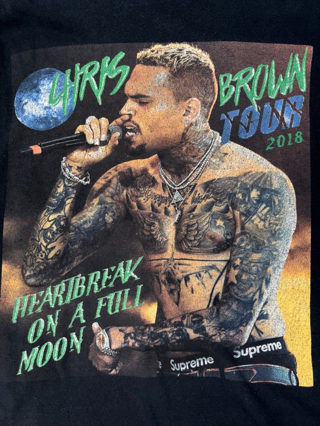 Chris Brown 2018 Heartbreak On A Full Moon Tour T-Shirt 3
