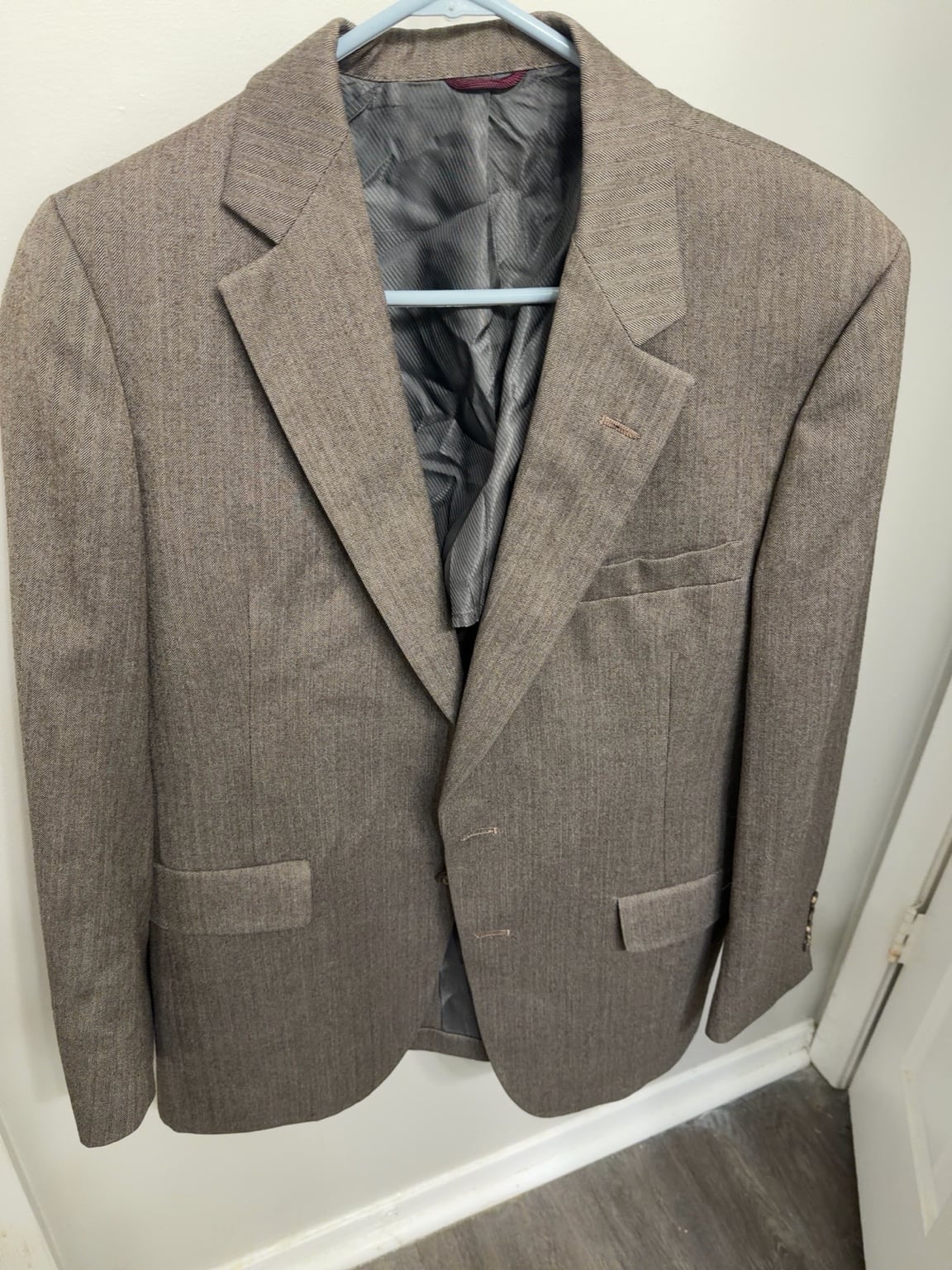 Heritage Cloth Corporate Collection 3 Piece Brown Herringbone Suit 2