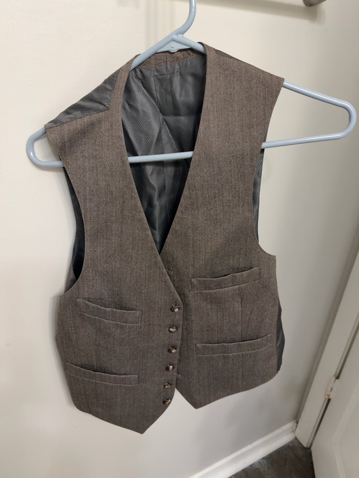 Heritage Cloth Corporate Collection 3 Piece Brown Herringbone Suit 5
