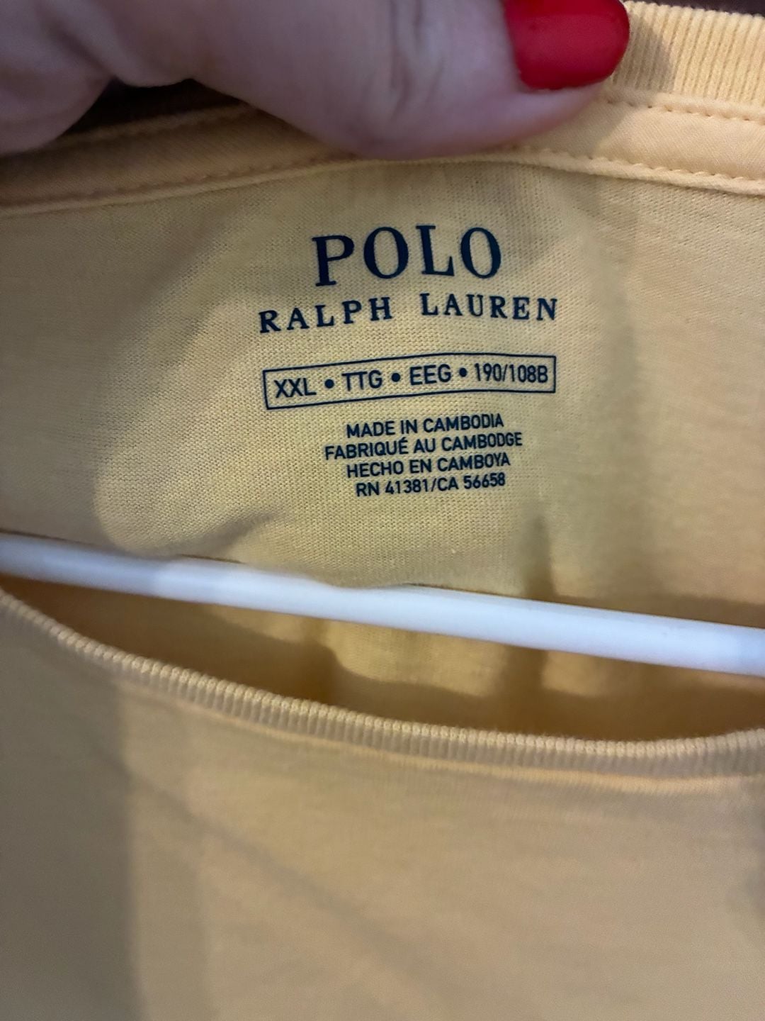 Polo Ralph Lauren Classic Fit Crewneck T-Shirt Yellow XXL 3