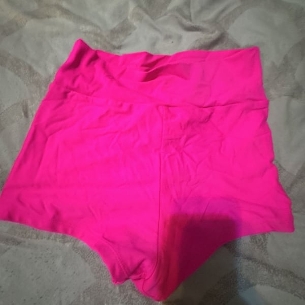 Eepblom Women's Neon Pink High Waisted Athletic Gymnastics Shorts