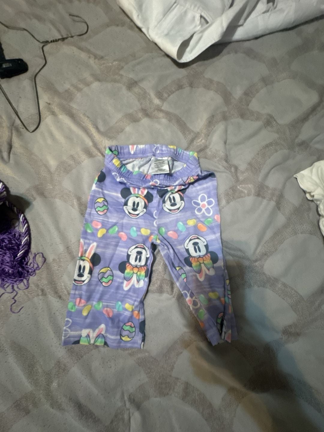 Disney Mickey and Minnie Mouse Easter Purple Leggings 1