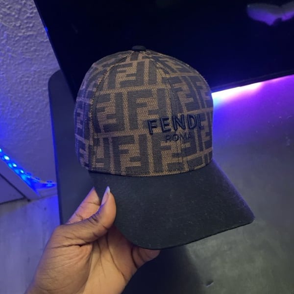 Fendi Roma Zucca Logo Baseball Cap