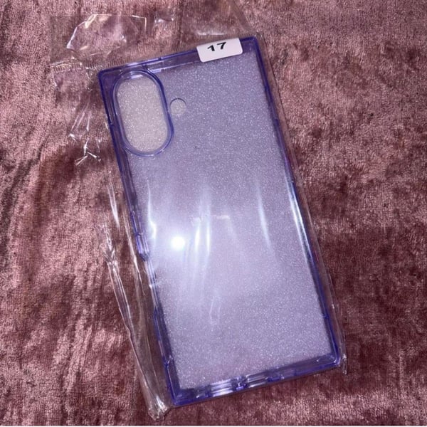 iPhone 17 clear phone case - Light Purple Glitter
