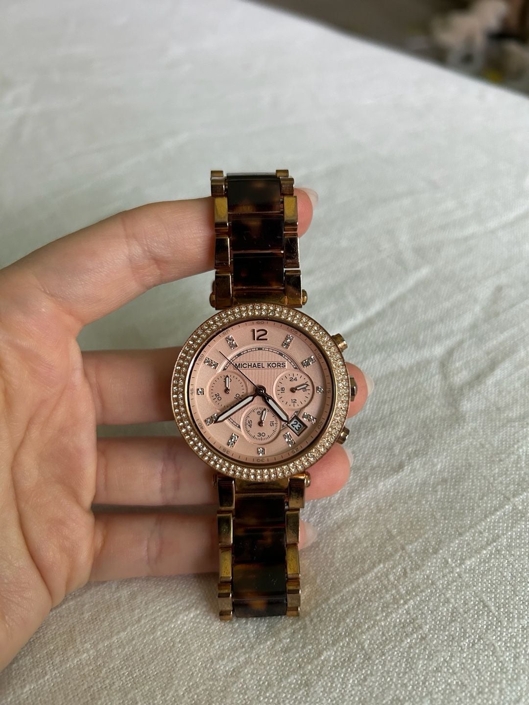 Michael Kors Parker Women's MK5538 Rose Gold and Tortoise Chronograph Watch 2