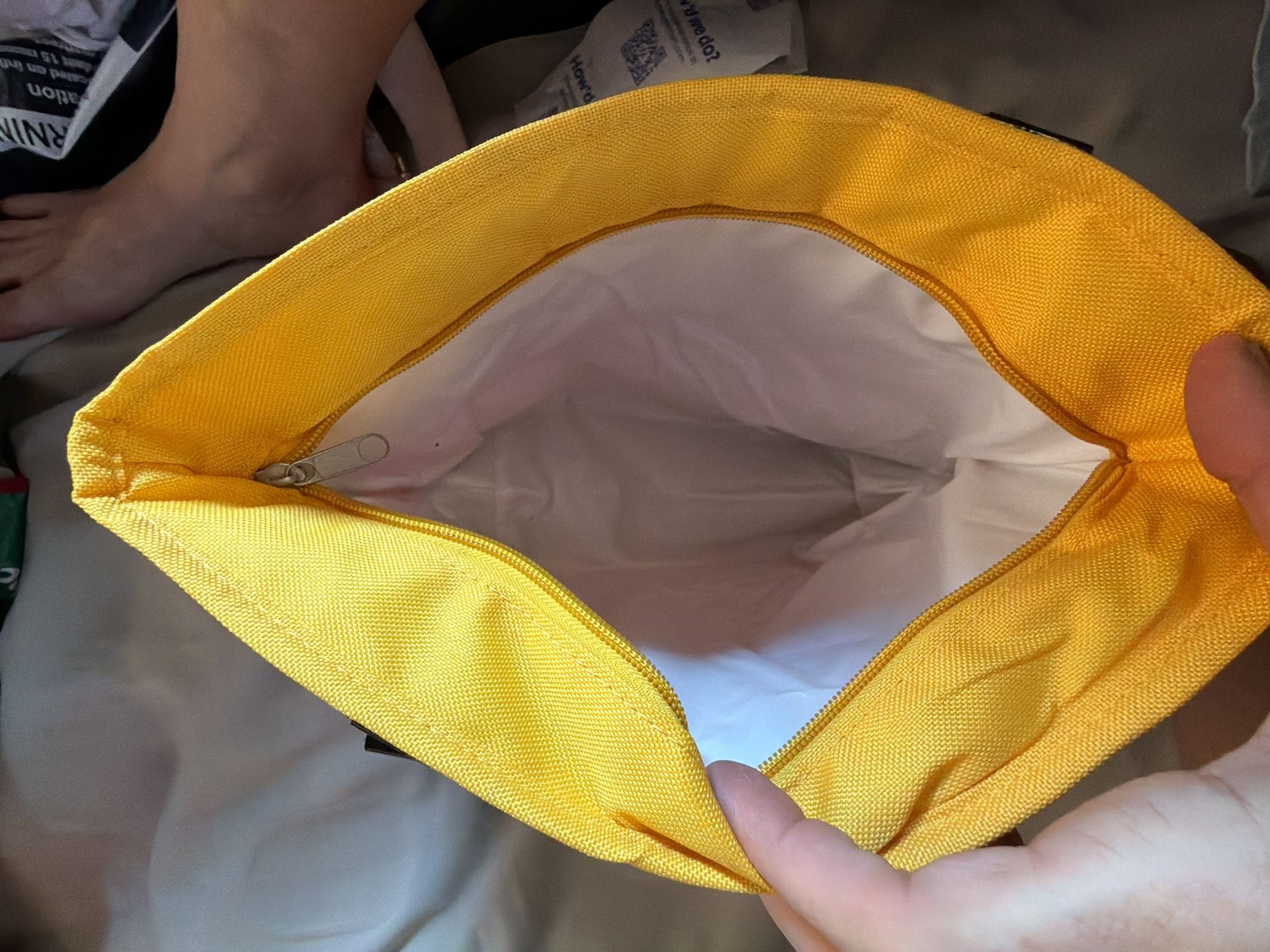 Lily McGee Colorblock Insulated Lunch Tote Pink Yellow Black 4