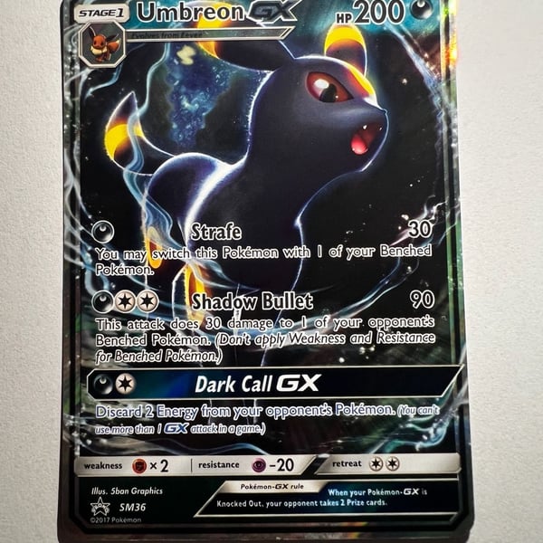 2017 Pokémon Sun & Moon Umbreon GX Black Star Promo SM36 Holo